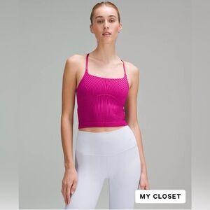 Strappy Seamless Yoga Shelf Tank Top in Wild Berry/Sonic Pink **NO LONGER SOLD**